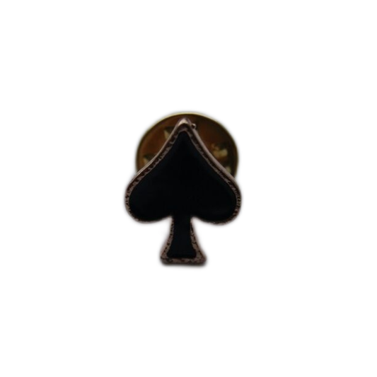 Queen Of Spades Enamel Pin Badge Broach  Front