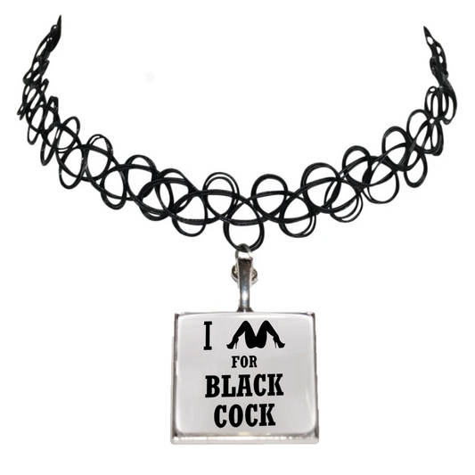 I Spread For Black Cock Logo Black PVC Neck Choker Necklace Day Collar